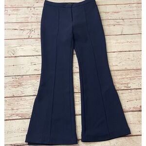 Ellery Size 8 Inseam 32" Blue‎ Flare Pants Trousers Slit Made In Australia
